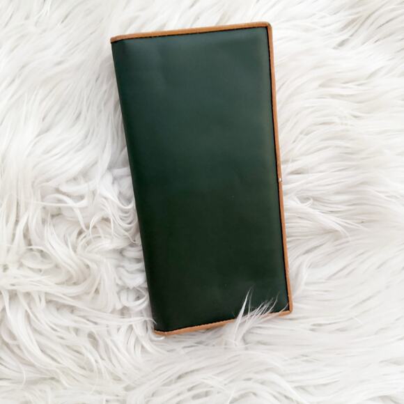 HUNTING WORLD | Olive Hunter Green Wallet Large Long Bifold Tan Continental - Picture 2 of 6